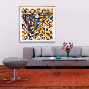 In situation shot to show art in a contemporary setting