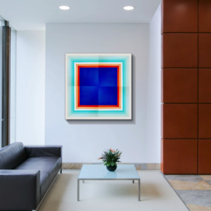 Blue Monday 2026 - large canvas in modern loft.